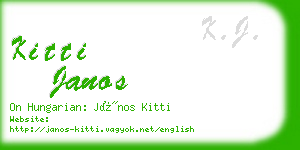 kitti janos business card